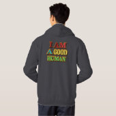 "Ik ben een goed menselijk" kutmodel. Nu kopen Hoodie (Achterkant volledig)