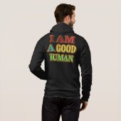 "Ik ben een goed menselijk" kutmodel. Nu kopen Hoodie (Achterkant volledig)