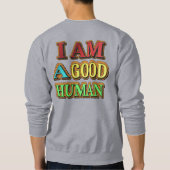 "Ik ben een goed menselijk" kutmodel. Nu kopen Trui (Achterkant)