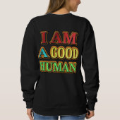 "Ik ben een goed menselijk" kutmodel. Nu kopen Trui (Achterkant)