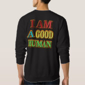 "Ik ben een goed menselijk" kutmodel. Nu kopen Trui (Achterkant)