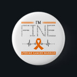 Ik ben een goede baarmoederkankerstrijder ronde button 5,7 cm<br><div class="desc">Ik ben een goede baarmoederkanker krijger steun baarmoederkanker bewustzijnscadeaus</div>
