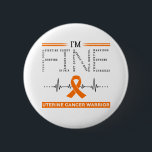 Ik ben een goede baarmoederkankerstrijder ronde button 5,7 cm<br><div class="desc">Ik ben een goede baarmoederkanker krijger steun baarmoederkanker bewustzijnscadeaus</div>