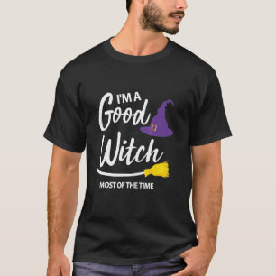 Ik ben een goede heks, meestal heks-heks-Halowee T-shirt