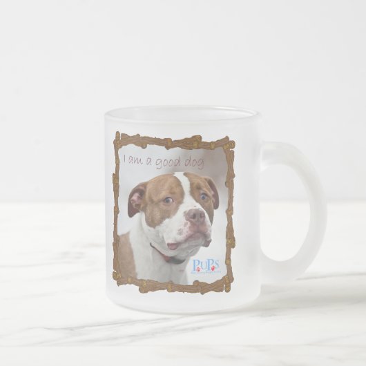 Ik ben een Goede Hond Matglas Koffiemok (Rechts)
