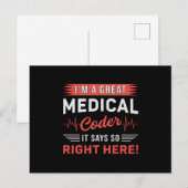 Ik ben een goede ICD-programmeur voor medische cod Briefkaart (Voorkant / Achterkant)