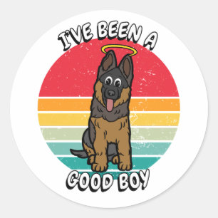 Ik ben een goede jongen geweest - Bewaker hond Ronde Sticker