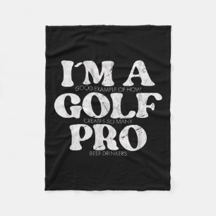 Ik ben een Golf Pro Golf Grappig Quote Mannen Golf Fleece Deken