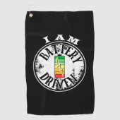 Ik ben een golfhanddoek met een batterij (Voorkant)