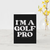 Ik ben een golfpro golf grappige quote heren golfe kaart (Gele Bloem)