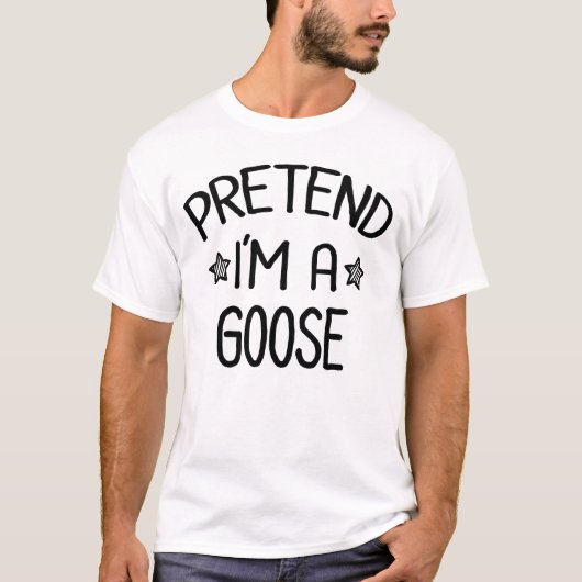 Ik ben een Goose Lazy Easy Halloween Costume T-shirt (Voorkant)