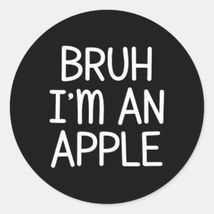 Ik ben een grappig Apple Lazy Halloween kostuumfee Ronde Sticker