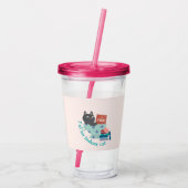 Ik ben een grappige binnenkat acryl drinkbeker (Achterkant)