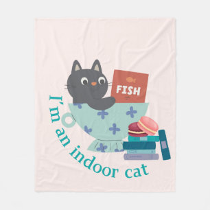 Ik ben een grappige binnenkat fleece deken