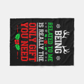 Ik ben een grappige kerstman-kerstman. fleece deken (Voorkant (Horizontaal))