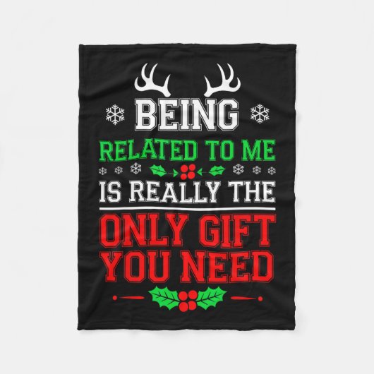 Ik ben een grappige kerstman-kerstman. fleece deken (Voorkant)