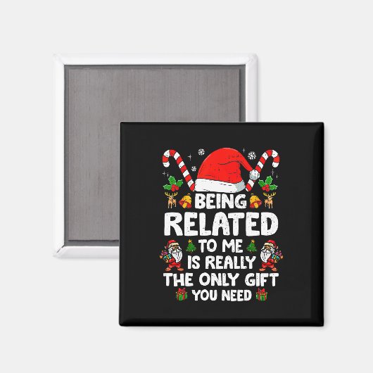 Ik ben een grappige kerstman-kerstman. magneet (Voorkant / Achterkant)
