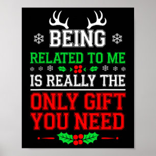 Ik ben een grappige kerstman-kerstman. poster