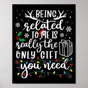 Ik ben een grappige kerstman-kerstman. poster