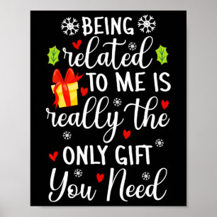 Ik ben een grappige kerstman-kerstman. poster