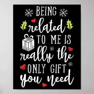 Ik ben een grappige kerstman-kerstman. poster