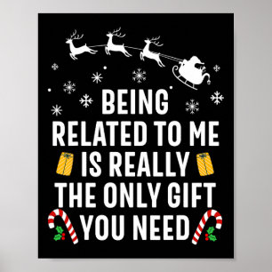 Ik ben een grappige kerstman-kerstman. poster