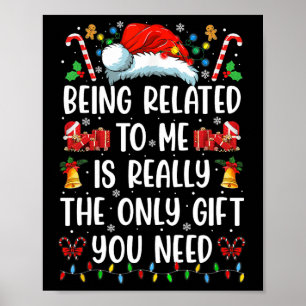 Ik ben een grappige kerstman-kerstman. poster