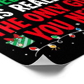 Ik ben een grappige kerstman-kerstman. poster (Hoek)