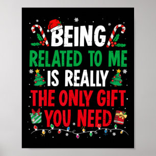 Ik ben een grappige kerstman-kerstman. poster