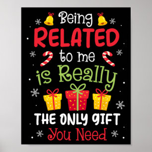 Ik ben een grappige kerstman-kerstman. poster