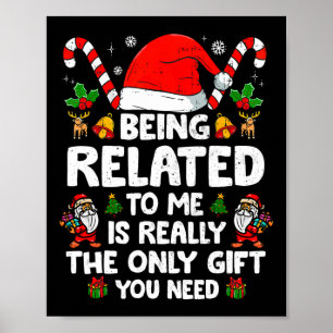 Ik ben een grappige kerstman-kerstman. poster