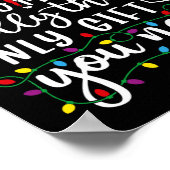 Ik ben een grappige kerstman-kerstman. poster (Hoek)