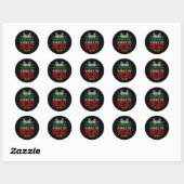 Ik ben een grappige kerstman-kerstman. ronde sticker (Vel)