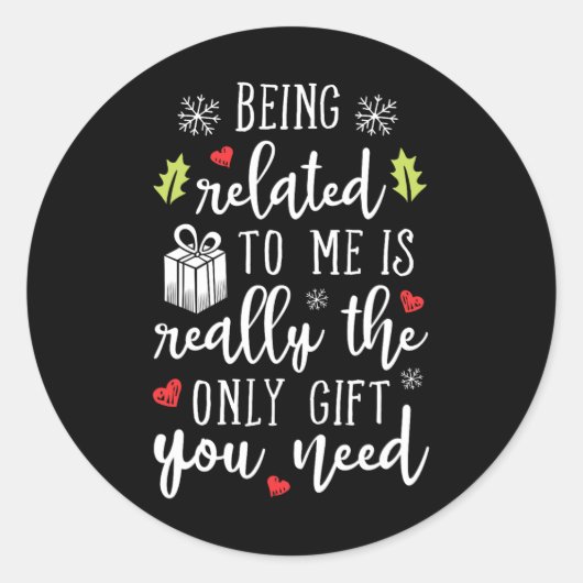 Ik ben een grappige kerstman-kerstman. ronde sticker (Voorkant)