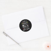 Ik ben een grappige kerstman-kerstman. ronde sticker (Envelop)