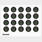 Ik ben een grappige kerstman-kerstman. ronde sticker (Vel)