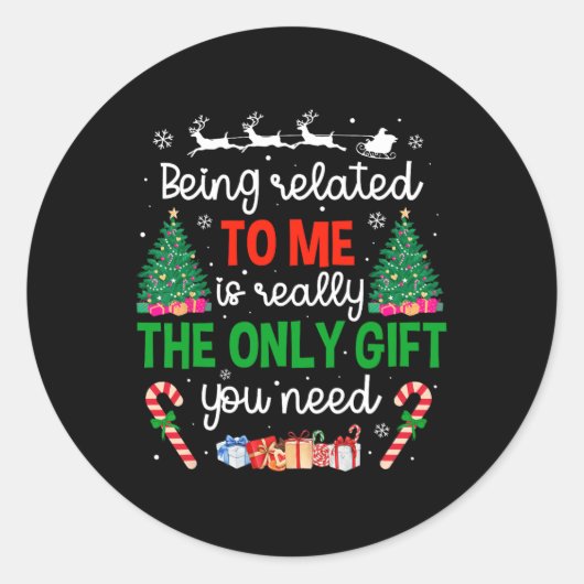 Ik ben een grappige kerstman-kerstman. ronde sticker (Voorkant)