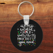 Ik ben een grappige kerstman-kerstman. sleutelhanger (Voorkant)