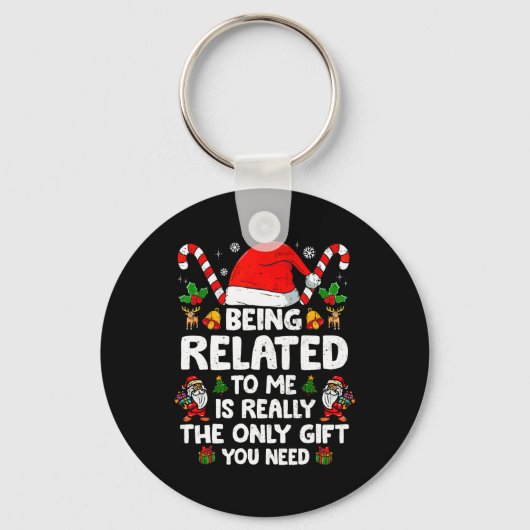 Ik ben een grappige kerstman-kerstman. sleutelhanger (Voorkant)