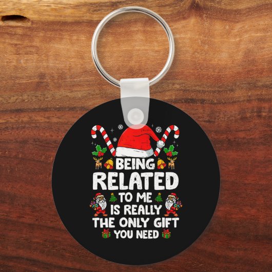 Ik ben een grappige kerstman-kerstman. sleutelhanger (Voorkant)