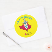 Ik ben een Griepbestrijder Griepschot Beloning Ronde Sticker (Envelop)