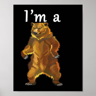 Ik ben een Grijze beer en Bruine beren Poster