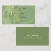 Ik ben een Groene Vogelaangepast Visitekaartje (Voorkant / Achterkant)