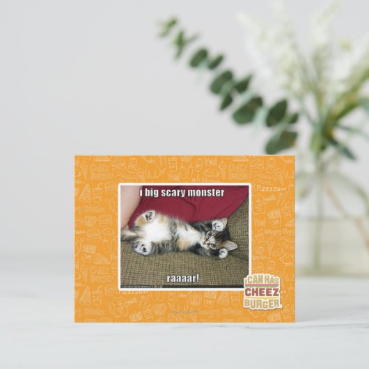 Ik ben een groot eng monster briefkaart (Staand voorkant)