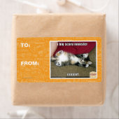 Ik ben een groot eng monster etiket (Insitu)