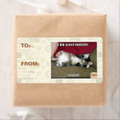 Ik ben een groot eng monster etiket (Insitu)