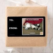 Ik ben een groot eng monster etiket (Insitu)