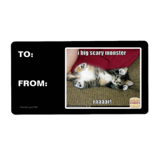 Ik ben een groot eng monster etiket