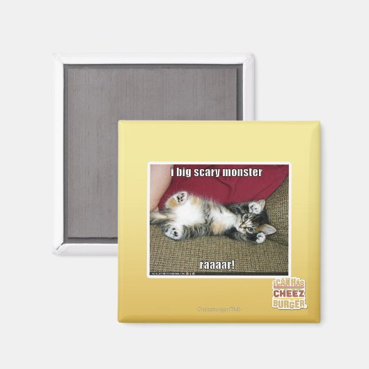 Ik ben een groot eng monster magneet (Voorkant / Achterkant)