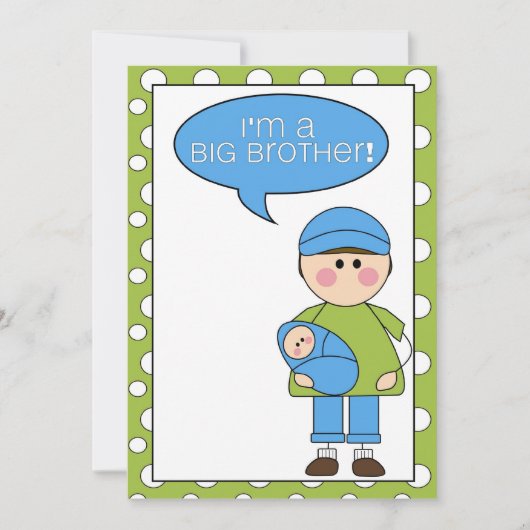 ik ben een grote broeder ( baby boy ) - aankondigi aankondiging (Voorkant)